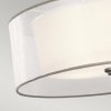 Duża lampa wisząca Lacey 4 źródła światła antyczny pewter okrągły biały abażur nowoczesna minimalistyczna KL-LACEY-P-L-AP KICHLER